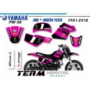 Kit déco Yamaha 50 PW PINK-MONSTERS
